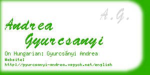 andrea gyurcsanyi business card